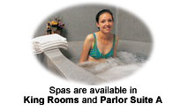 Spas in rooms available!